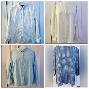 Jones New York & More 4-Pc. Bundle Tops Button-Ups Pullovers XL, Retail = $196